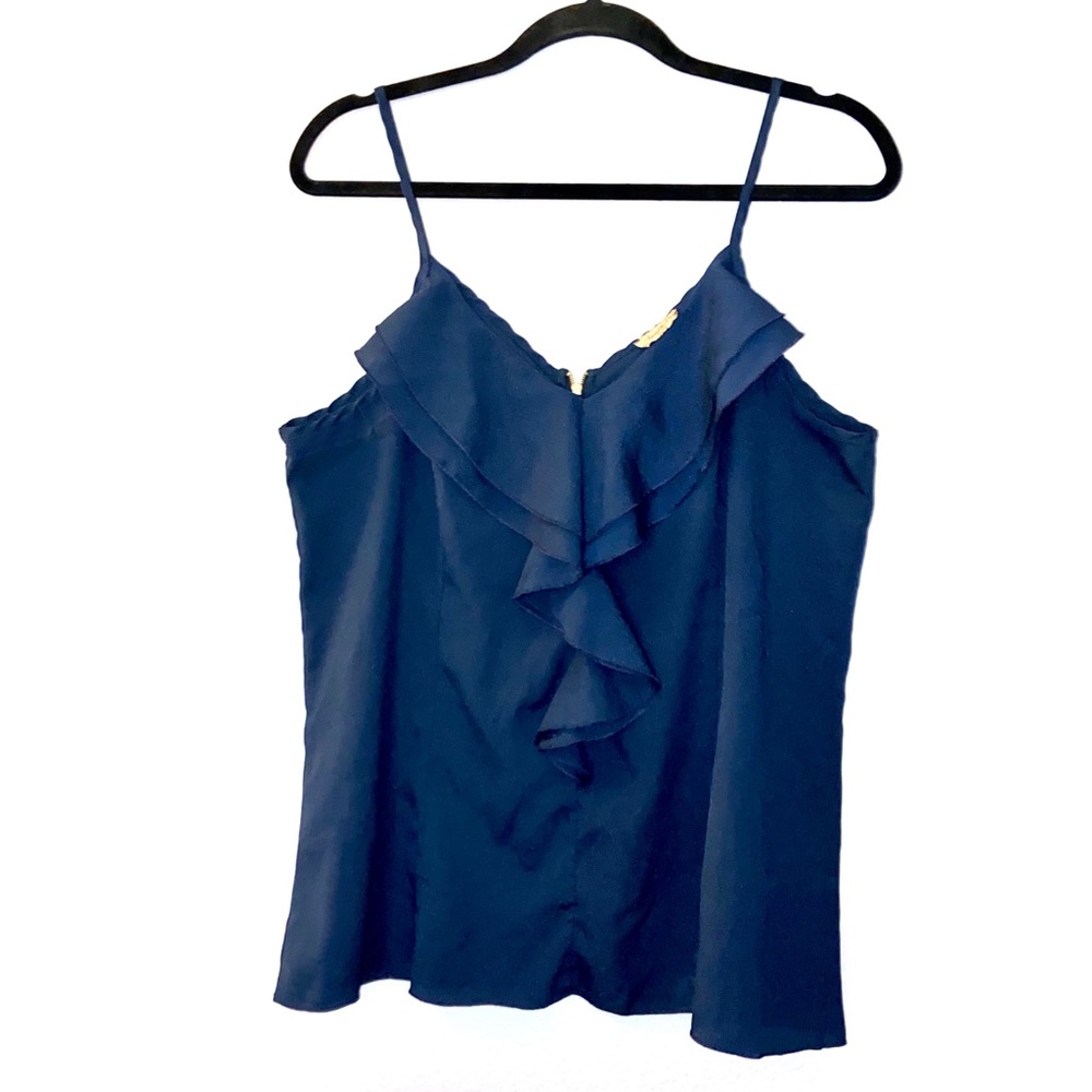 Janette Plus Navy Blue Spaghetti Strap Top